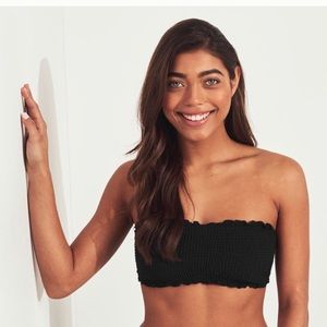 Smocked Multi-way Bandeau Bikini- Hollister NWT